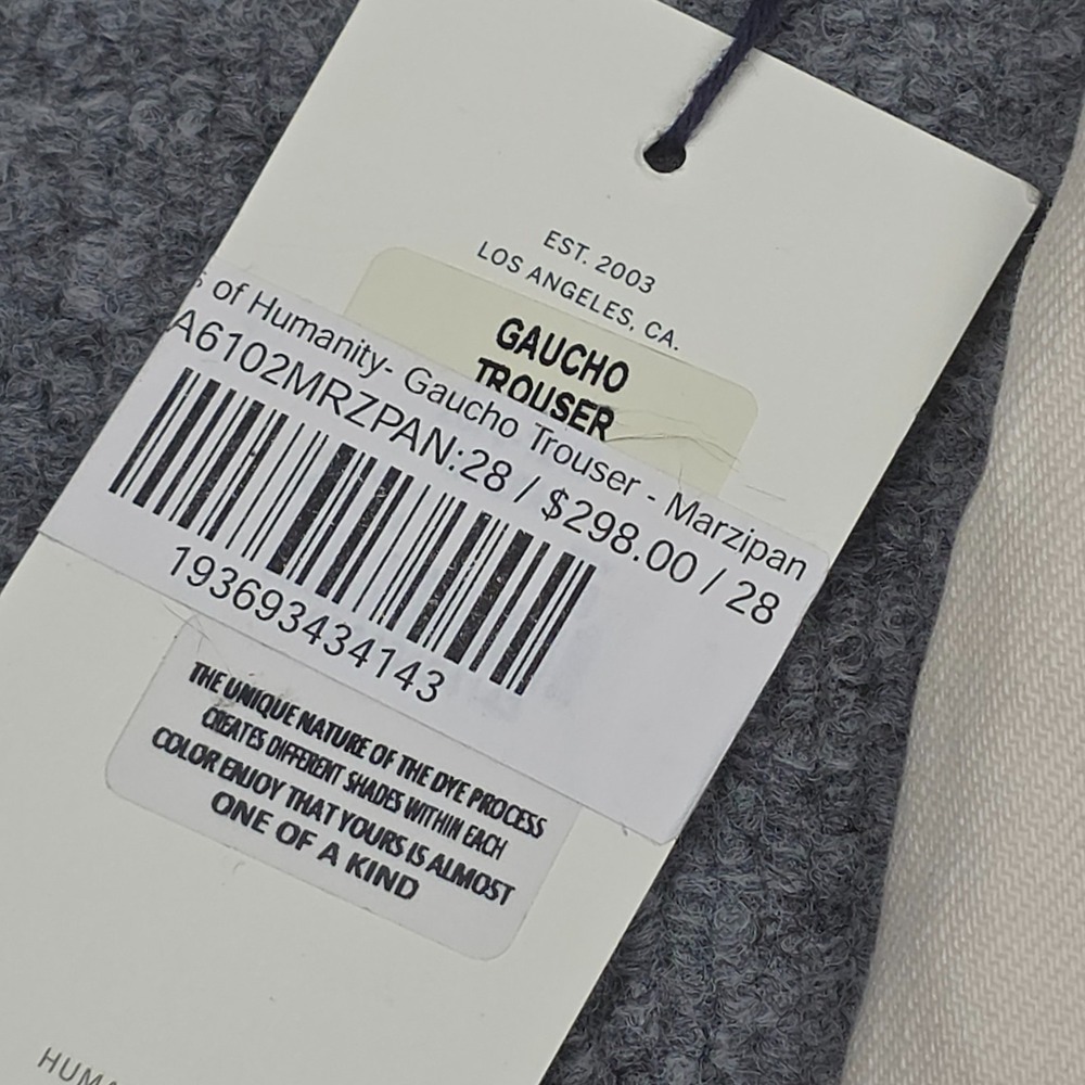 Citizens of Humanity Gaucho Trousers Pants Women's 28 Ivory Wide Leg NWT *Marks - Picture 4 of 16